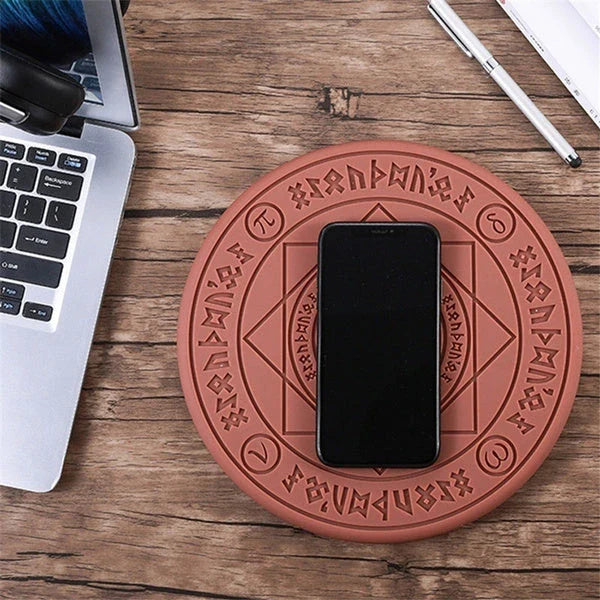 Stylish 10W wireless charging pad with unique magic array pattern design for fast, cord-free charging of compatible devices
