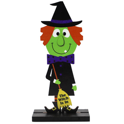 Halloween Pumpkin Man Witch Table Decoration in premium plywood