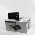 K6000 black car driving recorder with wide-angle lens and bracket for windshield mount