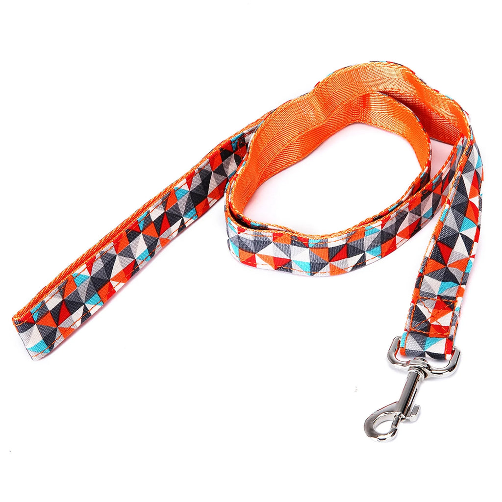 Black pet traction rope with plaid stripe pattern showing 120cm imitation nylon extension strap