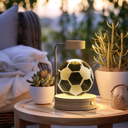 Dazzling crystal ball nightlight with captivating cosmic designs, creating a warm, soothing ambiance in your home