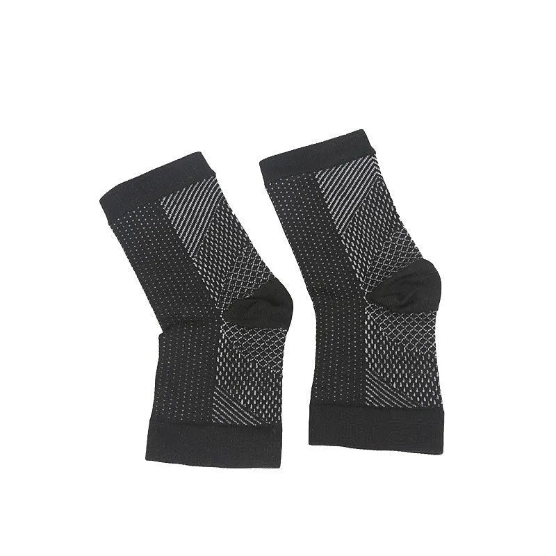 Korean-style sports compression socks with invisible heel design in white, black, skin colour and copper