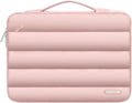 Solid colour velvet laptop bag with plaid detail for a 13.3 or 15.4 inch device.