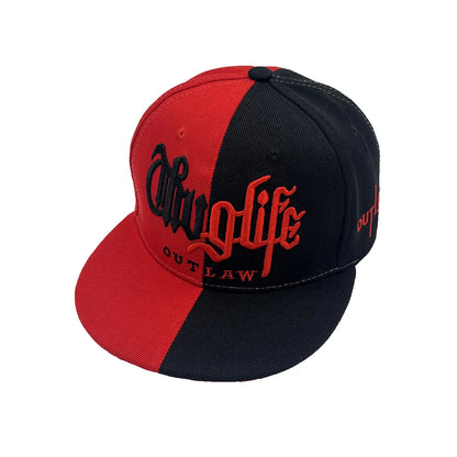 Embroidered two-tone street hip hop hat in various colors