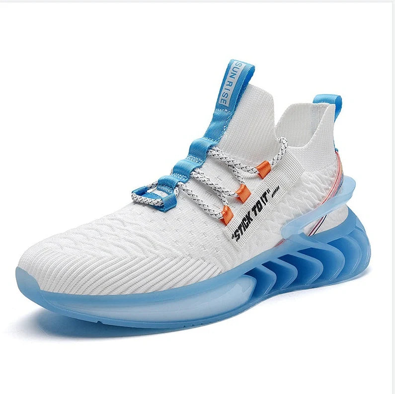 Blade men's woven mesh sports shoes with EVA sole in black, blue, or orange colours