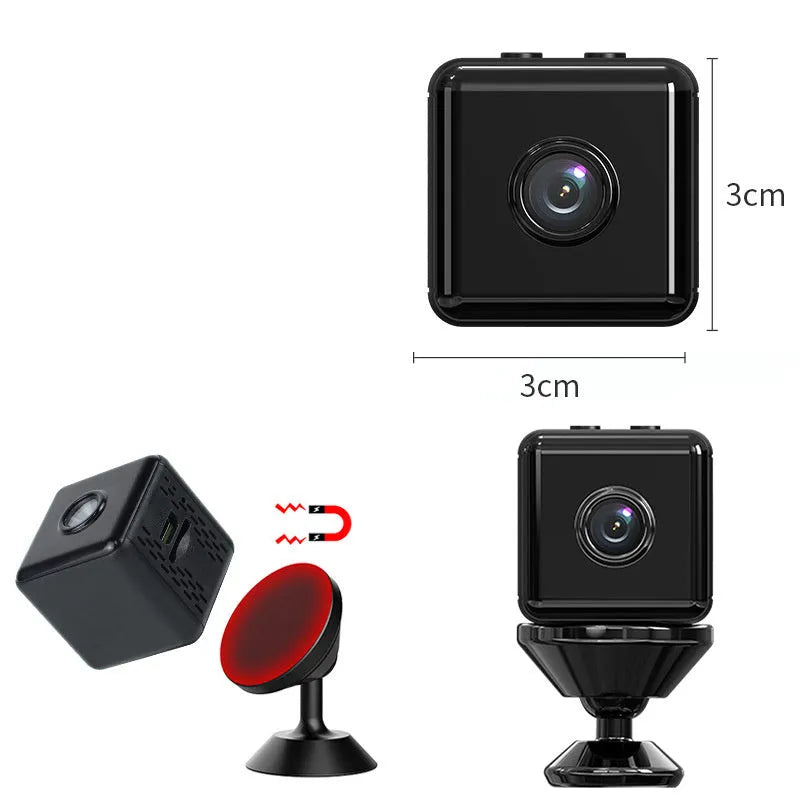 1080p black wifi surveillance camera with plastic body for outdoor sports security monitoring