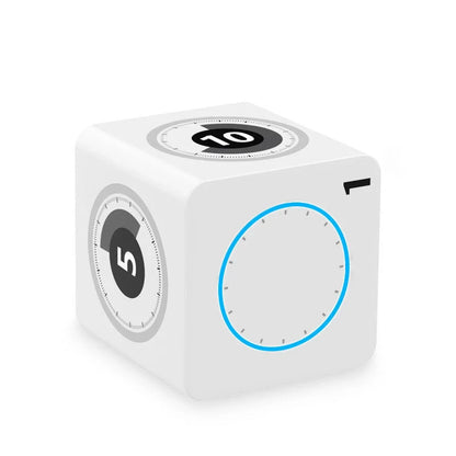 A sleek, modern digital kitchen timer with a large display and adjustable volume settings