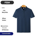 Short sleeve lapel polo shirt in a solid colour with seamless design on a hanger.