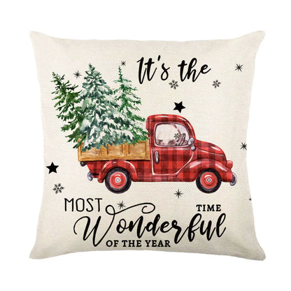 Cozy Christmas pillow covers with whimsical snowflake designs in various colors to decorate your home for the holidays.