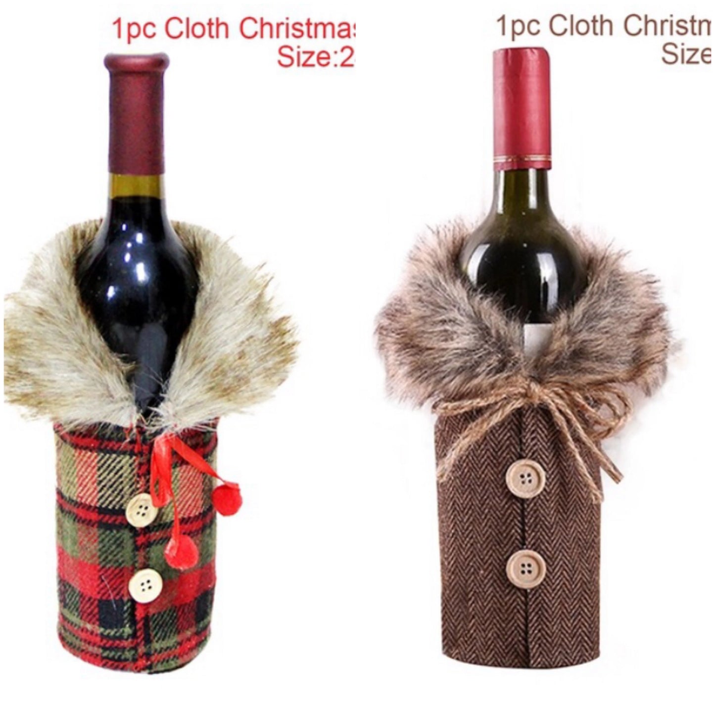 Festive Christmas wine bottle socks in vibrant holiday designs