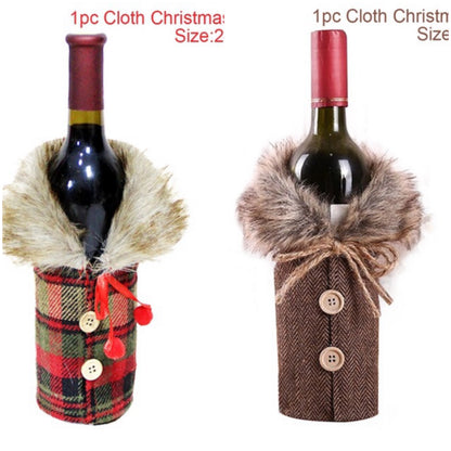 Festive Christmas wine bottle socks in vibrant holiday designs