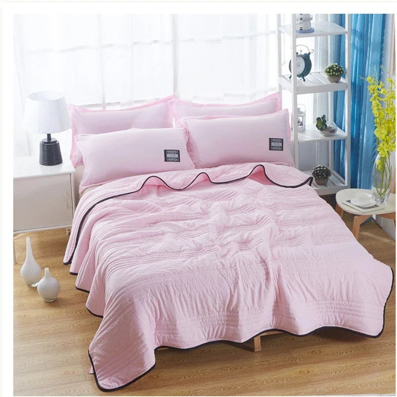 Lightweight polyester cooling blanket in various colours for summer comfort