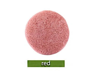 Natural Round Konjac Sponge for gentle face cleansing, suitable for all skin types