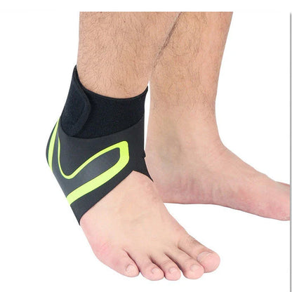 Adjustable ankle support brace for sports and running in black
