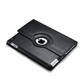 PU leather iPad case in multiple colours showing the rotary stand in an open position.