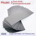 Black and grey plastic light-sensitive mat for seal making in three thickness options