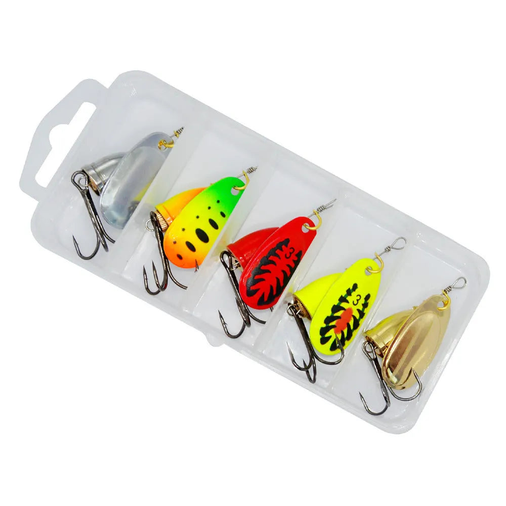 R composite rotating sequins copper bell fishing lure in multiple colour options including gold, silver, and rose gold