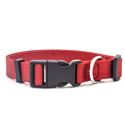 Soft nylon pet collar in various colours, adjustable for cats and dogs