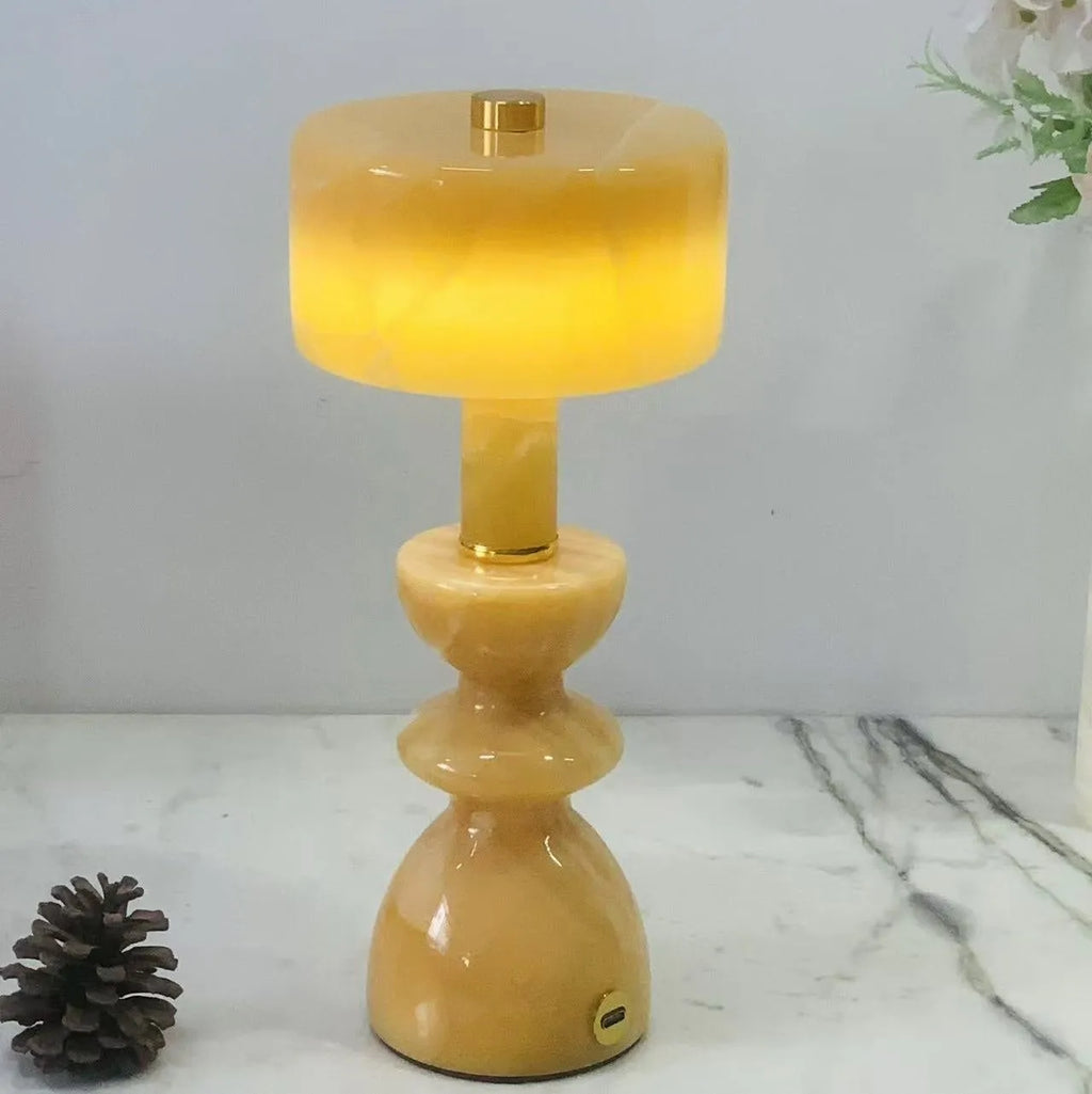 Marble touch table lamp in modern simplicity style, 115x260mm, half-handmade grinding finish
