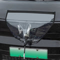 Black PVC electric vehicle charging gun rain cover with magnetic strips.