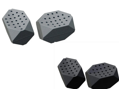 Compact jaw training device in grey, black, and white, made from food-grade silicone for safe facial muscle enhancement