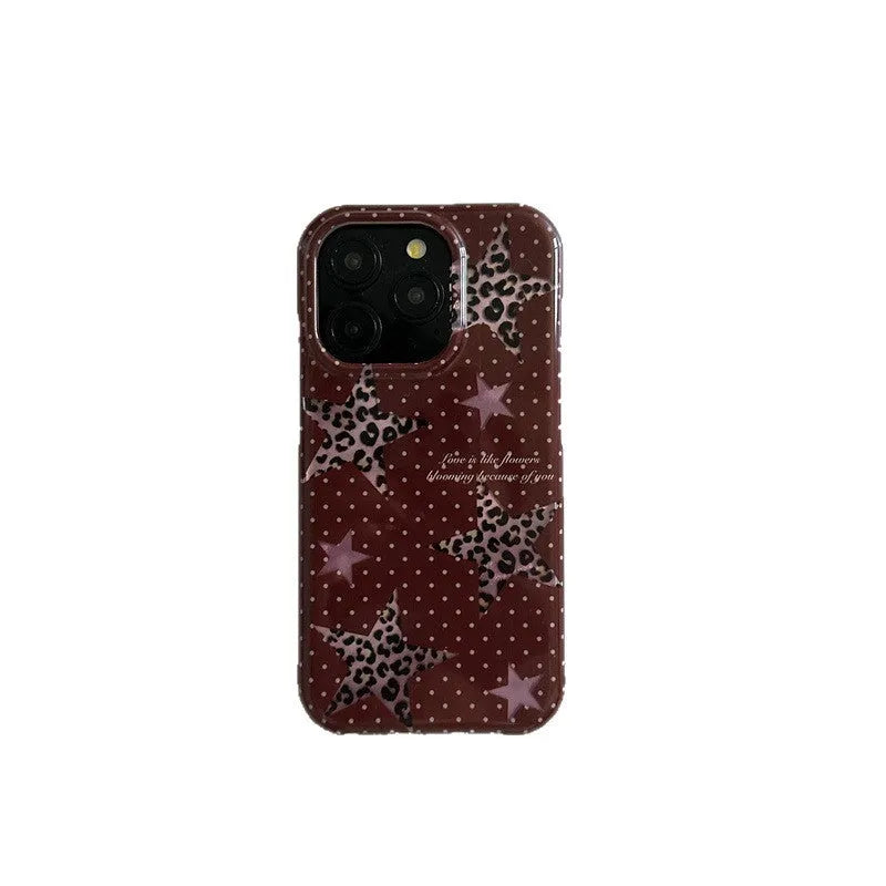 Double-layer half-pack TPU phone case with XINGX leopard print for iPhone