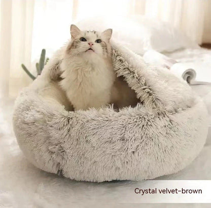 Cozy 2-in-1 Pet Bed in various colors and sizes, designed for ultimate comfort and relaxation for cats and dogs.