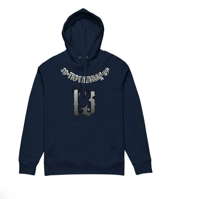 Hooded fleece-lined pullover sweater in loose fit, shown in available colour options