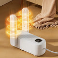 D4 black automatic shoe dryer with timer display and electrical controls