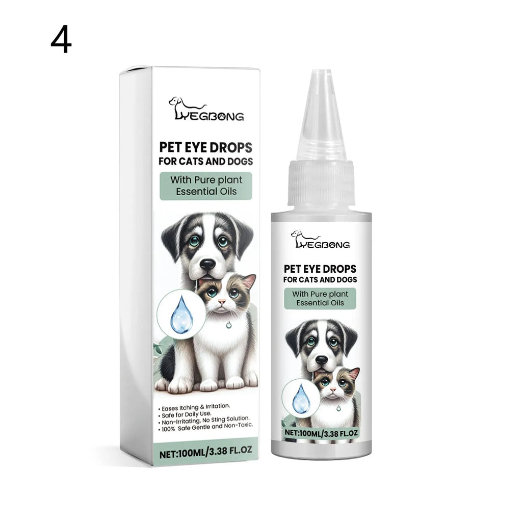 Dogs And Cats Eye Care Eye Drops 100ml bottle for pet eye cleaning, general use.