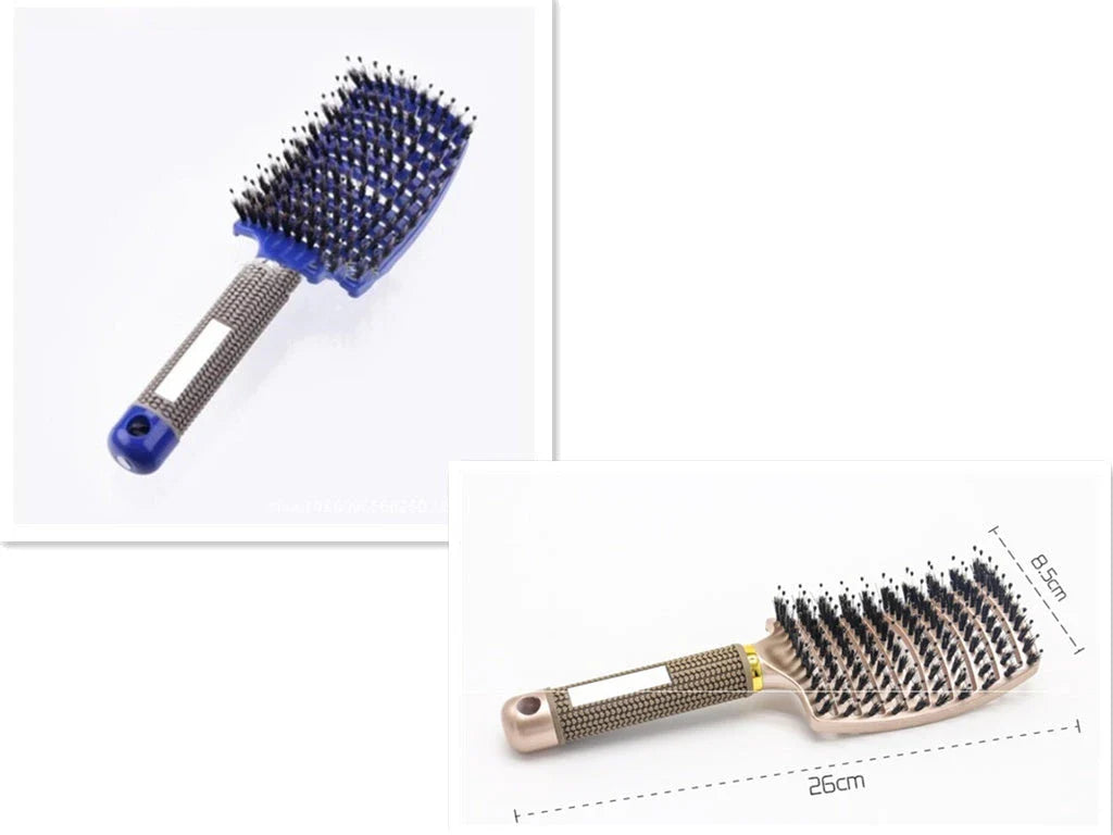 Ultra-Soft Detangling Hair Brush with Scalp Massage - Premium Bristles and Nylon for Effortless Tangle-Free Hair