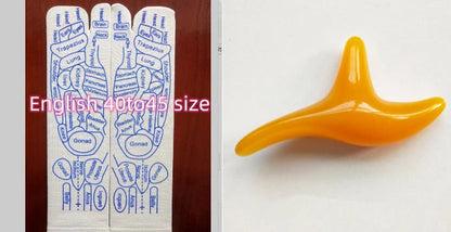 Acupressure foot massager socks with reflexology charts for enhanced therapy