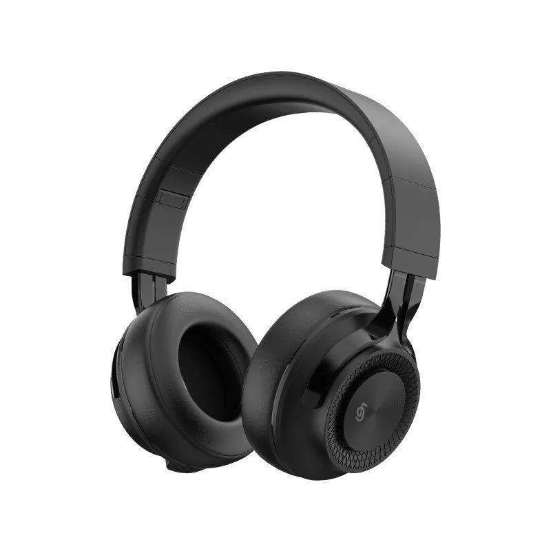 Red sports wireless Bluetooth headset showing earpiece and power display.
