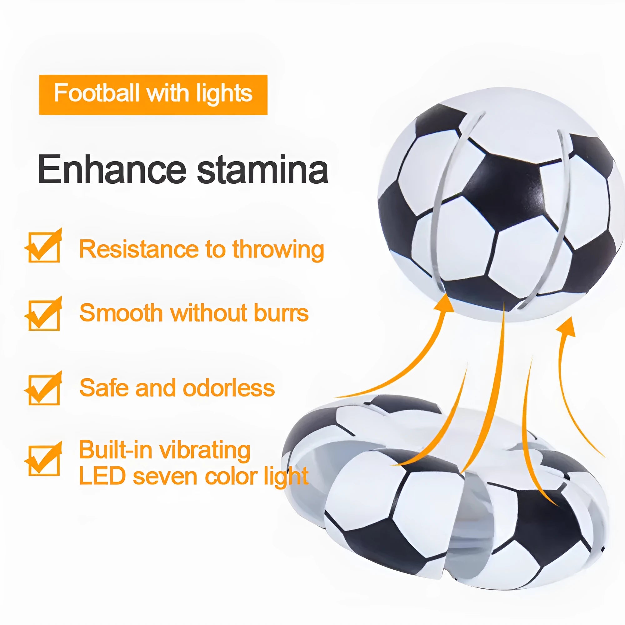 Interactive transformable dog toy showing ball and flying disc states with glowing element