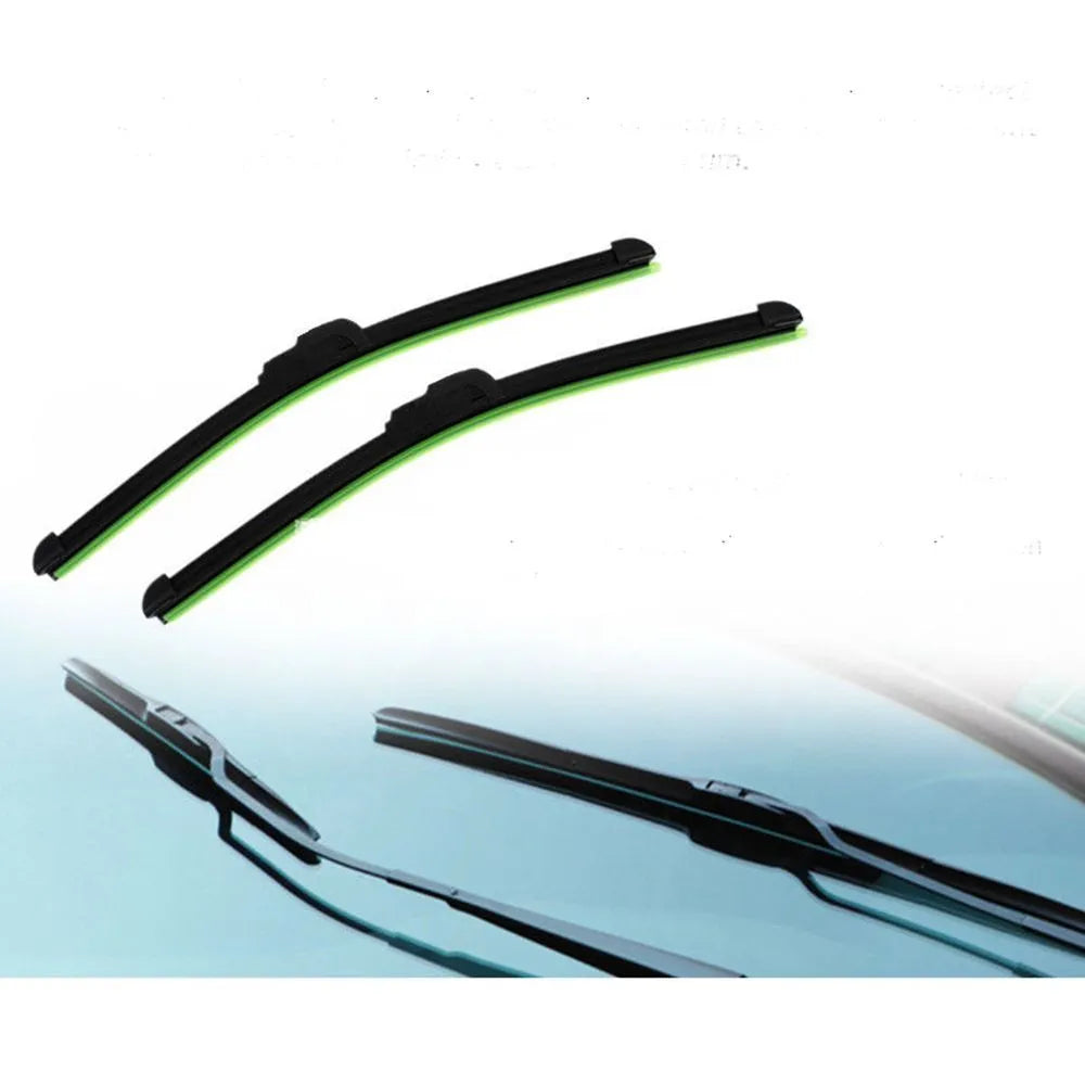 Universal boneless car wiper blade CLL78 in black on windscreen