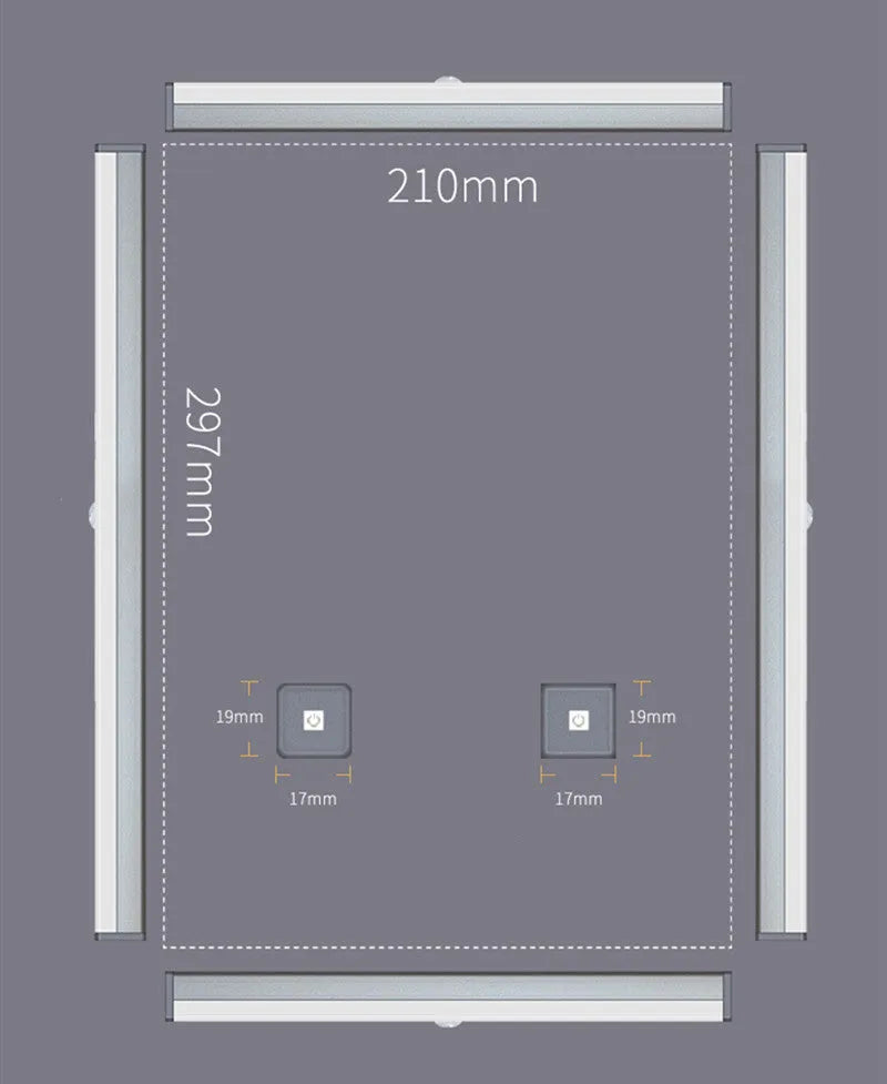 Aluminium magnetic LED closet light with motion sensor on a wardrobe shelf.