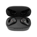 Black and white ANC active noise cancelling Bluetooth wireless earbuds with charging case
