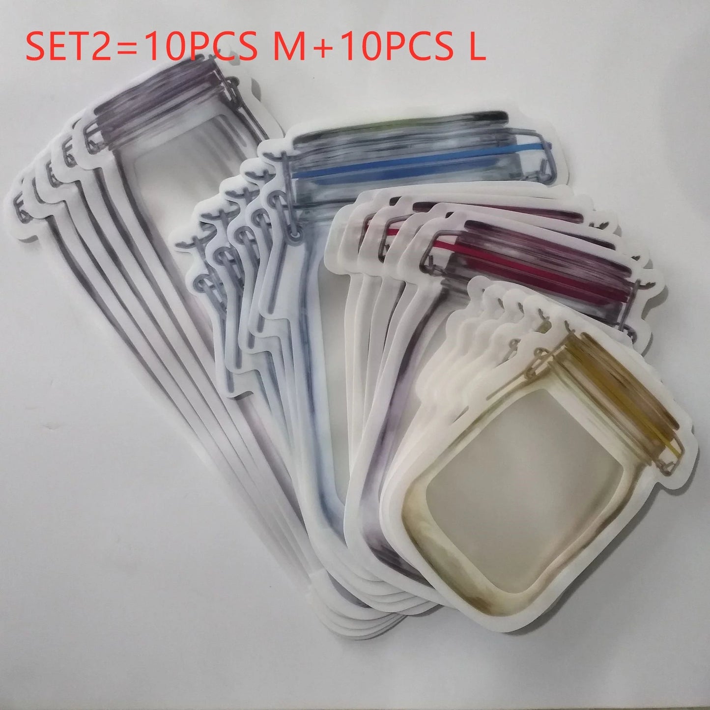 Reusable waterproof snack storage bag with zipper, 1L capacity