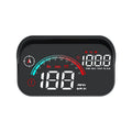 Black universal head-up display car projector unit for speed and compass projection on dashboard