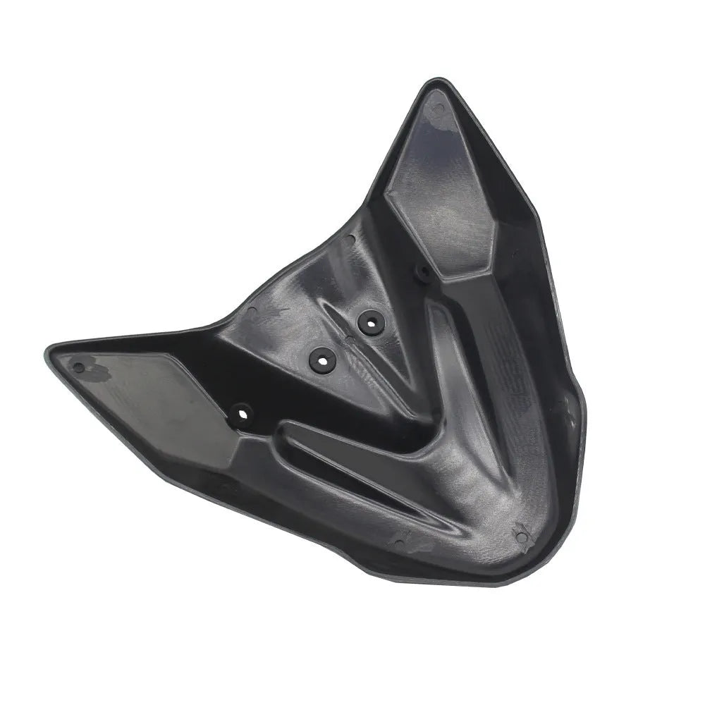 Black ABS plastic fixed wind deflector wing for KTM 390 and 790 Adventure motorcycles.