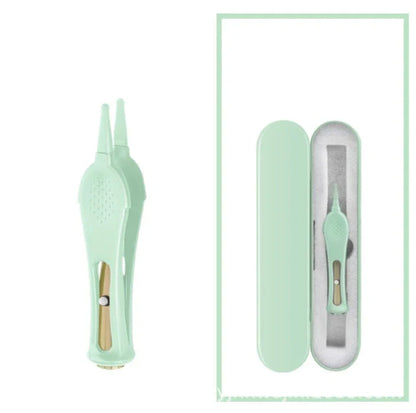 Children's rechargeable luminous ear pick in green and purple