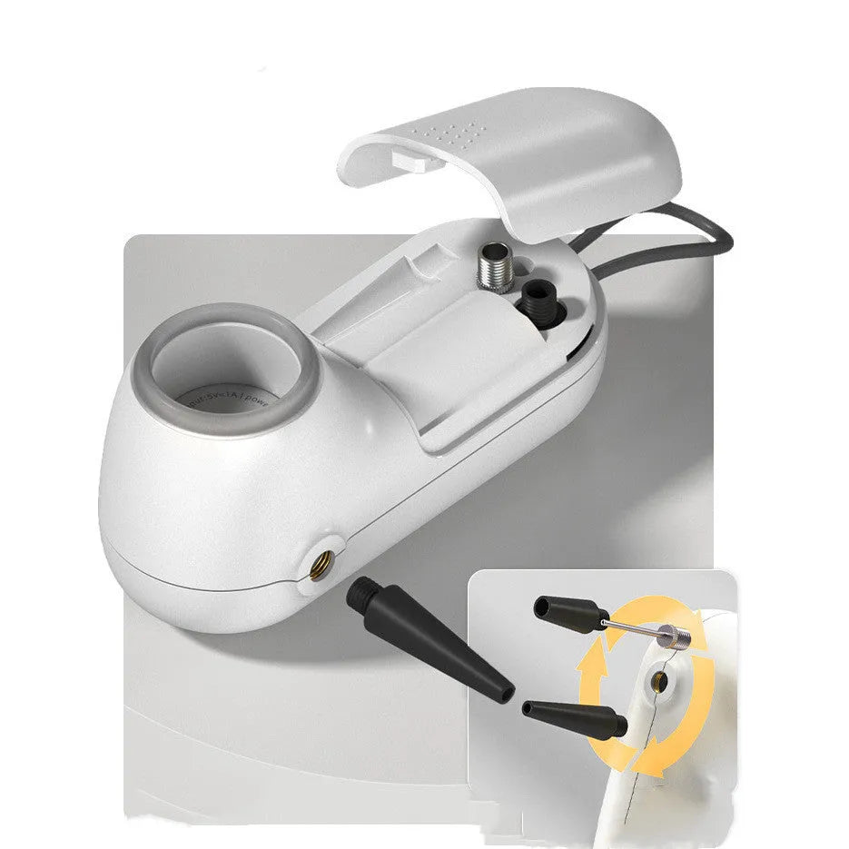 White ABS hand electric vacuum sealing machine with USB charging, compact size 54x63x132mm