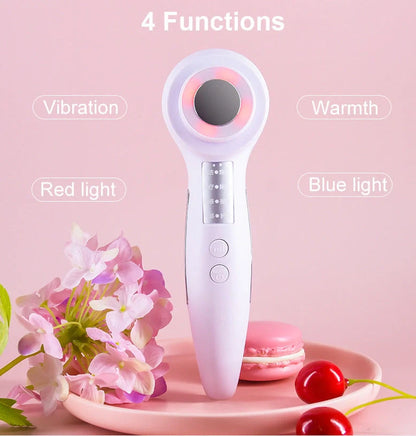 White household facial massage instrument measuring 160mm with USB charging port for induction therapy