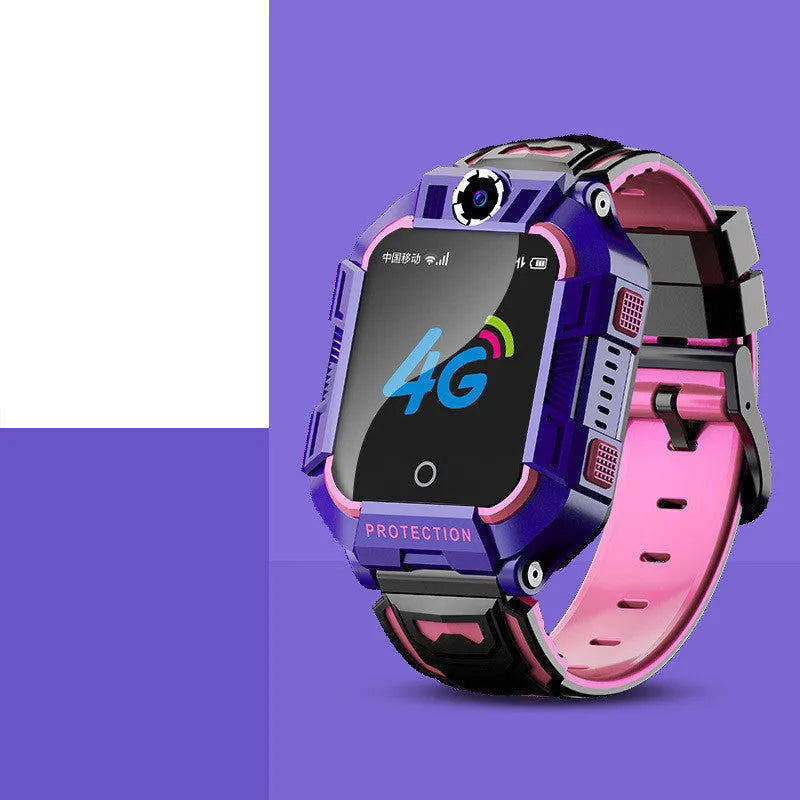 Green children's A63 smartwatch with GPS on a silicone strap, showing the 1.44-inch touchscreen and camera.