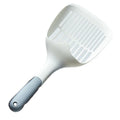 White plastic cat litter scoop with storage base for litter tray cleaning