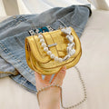 PU leather women's mini tote crossbody bag in horizontal square shape with mobile phone compartment