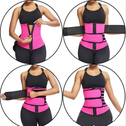 Women's adjustable waist trainer slimming bodysuit with 2-3 belts for workout shaping