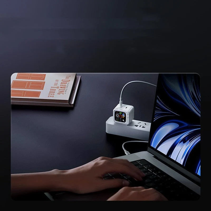 High-power 35W Type-C mobile phone charging plug in white and black