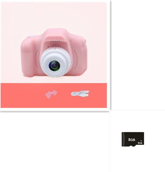 Playful X2 HD Mini Digital Camera for Kids with Durable Silicone Body, Vibrant Display, and Creative Filters