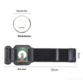 Black unisex mobile phone arm bag with adjustable strap for delivery driving and sports activities